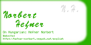 norbert hefner business card